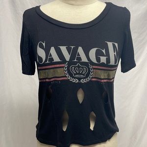 Savage Shirt by Beware with Cut Holes in the Front